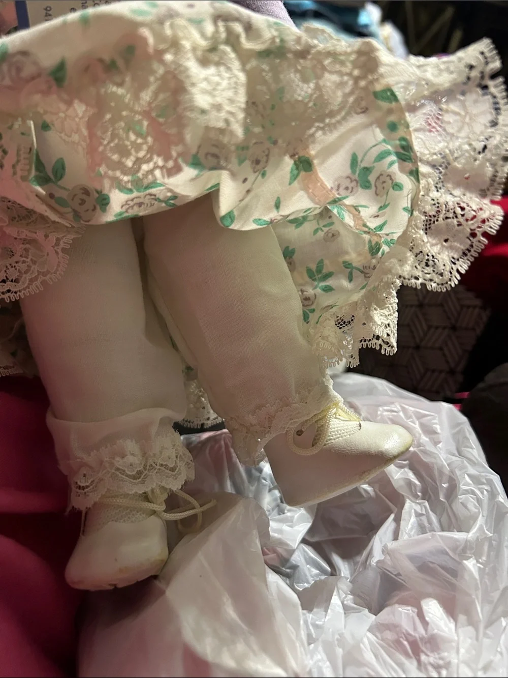 Heritage Mint Collection Lavender & Pink Victorian Poodle Costume Doll NWT